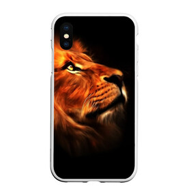Чехол для iPhone XS Max матовый с принтом Lion в городе Новоалтайск, Силикон | Область печати: задняя сторона чехла, без боковых панелей | lion | голова животного | кот | кошка | лев