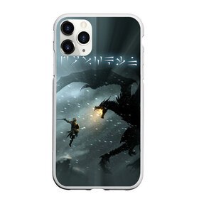 Чехол для iPhone 11 Pro матовый Skyrim: в городе Новоалтайск, Силикон | | rpg | tes | the elder scrolls | алдуин | довакиин | дракон | зима | скайрим | снег
