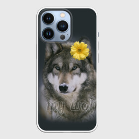 Чехол для iPhone 13 Pro с принтом Мой волк в городе Новоалтайск,  |  | Тематика изображения на принте: волчица | для двоих