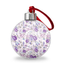 Ёлочный шар с принтом Цветы ретро 2 в городе Новоалтайск, Пластик | Диаметр: 77 мм |   | винтаж | прованс | роза | роспись | узор | цветок | цветы