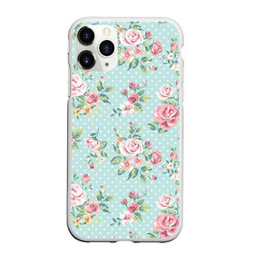 Чехол для iPhone 11 Pro Max матовый с принтом Цветы ретро 1 в городе Новоалтайск, Силикон |  | Тематика изображения на принте:   | винтаж | прованс | роза | роспись | узор | цветок | цветы