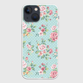 Чехол для iPhone 13 mini с принтом Цветы ретро 1 в городе Новоалтайск,  |  |   | винтаж | прованс | роза | роспись | узор | цветок | цветы