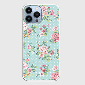 Чехол для iPhone 13 Pro Max с принтом Цветы ретро 1 в городе Новоалтайск,  |  | Тематика изображения на принте:   | винтаж | прованс | роза | роспись | узор | цветок | цветы
