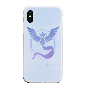 Чехол для iPhone XS Max матовый с принтом Pokemon Go Blue Team в городе Новоалтайск, Силикон | Область печати: задняя сторона чехла, без боковых панелей | pokemon go