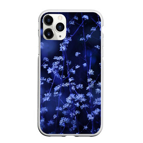 Чехол для iPhone 11 Pro матовый с принтом Ночные цветы в городе Новоалтайск, Силикон |  | лепестки | ночь | прикольные картинки | синий | цветочки | цветы