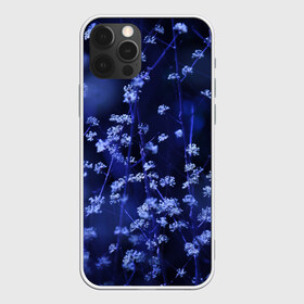 Чехол для iPhone 12 Pro Max с принтом Ночные цветы в городе Новоалтайск, Силикон |  | Тематика изображения на принте: лепестки | ночь | прикольные картинки | синий | цветочки | цветы