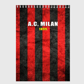 Скетчбук с принтом A C Milan в городе Новоалтайск, 100% бумага
 | 48 листов, плотность листов — 100 г/м2, плотность картонной обложки — 250 г/м2. Листы скреплены сверху удобной пружинной спиралью | болельщик | италия | клуб | милан | фанат | футбол | футболист