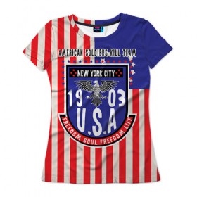 Женская футболка 3D с принтом Team t-shirt в городе Новоалтайск, 100% полиэфир ( синтетическое хлопкоподобное полотно) | прямой крой, круглый вырез горловины, длина до линии бедер | 