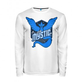 Мужской лонгслив 3D с принтом Team Mystic в городе Новоалтайск, 100% полиэстер | длинные рукава, круглый вырез горловины, полуприлегающий силуэт | 