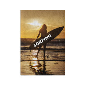 Обложка для паспорта матовая кожа с принтом Surfing в городе Новоалтайск, натуральная матовая кожа | размер 19,3 х 13,7 см; прозрачные пластиковые крепления | волна | девушка | море | прикольные картинки | сёрфинг | солнце | спорт | экстрим