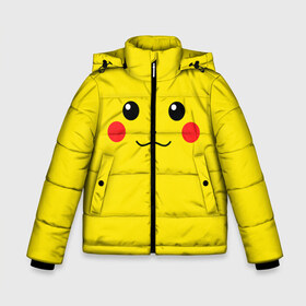 Зимняя куртка для мальчиков 3D с принтом Happy Pikachu в городе Новоалтайск, ткань верха — 100% полиэстер; подклад — 100% полиэстер, утеплитель — 100% полиэстер | длина ниже бедра, удлиненная спинка, воротник стойка и отстегивающийся капюшон. Есть боковые карманы с листочкой на кнопках, утяжки по низу изделия и внутренний карман на молнии. 

Предусмотрены светоотражающий принт на спинке, радужный светоотражающий элемент на пуллере молнии и на резинке для утяжки | 
