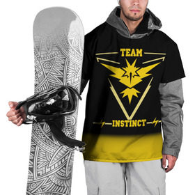 Накидка на куртку 3D с принтом Team Instinct в городе Новоалтайск, 100% полиэстер |  | go | instinct | pokemon | team | покемон