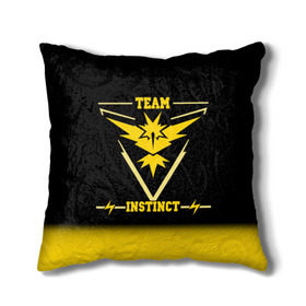 Подушка 3D с принтом Team Instinct в городе Новоалтайск, наволочка – 100% полиэстер, наполнитель – холлофайбер (легкий наполнитель, не вызывает аллергию). | состоит из подушки и наволочки. Наволочка на молнии, легко снимается для стирки | go | instinct | pokemon | team | покемон