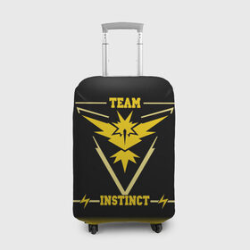 Чехол для чемодана 3D с принтом Team Instinct в городе Новоалтайск, 86% полиэфир, 14% спандекс | двустороннее нанесение принта, прорези для ручек и колес | go | instinct | pokemon | team | покемон