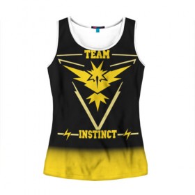 Женская майка 3D с принтом Team Instinct в городе Новоалтайск, 100% полиэстер | круглая горловина, прямой силуэт, длина до линии бедра | go | instinct | pokemon | team | покемон