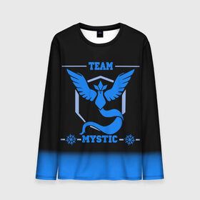 Мужской лонгслив 3D с принтом Team Mystic в городе Новоалтайск, 100% полиэстер | длинные рукава, круглый вырез горловины, полуприлегающий силуэт | go | mystic | pokemon | team | покемон