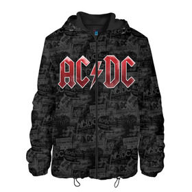 Мужская куртка 3D с принтом AC/DC в городе Новоалтайск, ткань верха — 100% полиэстер, подклад — флис | прямой крой, подол и капюшон оформлены резинкой с фиксаторами, два кармана без застежек по бокам, один большой потайной карман на груди. Карман на груди застегивается на липучку | ac dc | acdc | rock | ангус янг | рок