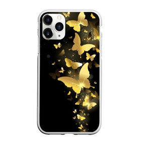 Чехол для iPhone 11 Pro Max матовый с принтом Золотые бабочки в городе Новоалтайск, Силикон |  | бабочки | девушкам | злато | золото