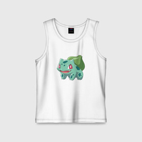 Детская майка хлопок с принтом Милый Бульбазавр в городе Новоалтайск,  |  | bulbasaur | pokemon | покемон | покемоны