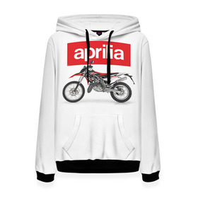 Женская толстовка 3D с принтом Aprilia enduro в городе Новоалтайск, 100% полиэстер  | двухслойный капюшон со шнурком для регулировки, мягкие манжеты на рукавах и по низу толстовки, спереди карман-кенгуру с мягким внутренним слоем. | aprilia