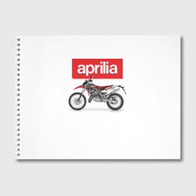 Альбом для рисования с принтом Aprilia enduro в городе Новоалтайск, 100% бумага
 | матовая бумага, плотность 200 мг. | aprilia