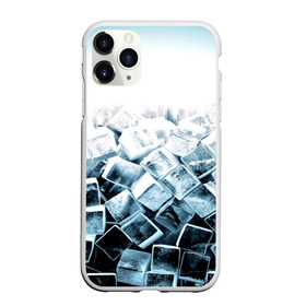 Чехол для iPhone 11 Pro матовый с принтом Кубики льда в городе Новоалтайск, Силикон |  | синий