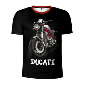 Мужская футболка 3D спортивная с принтом Ducati в городе Новоалтайск, 100% полиэстер с улучшенными характеристиками | приталенный силуэт, круглая горловина, широкие плечи, сужается к линии бедра | ducati | дукати | мото | мотогонки | мотоспорт | мотоцикл
