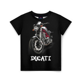 Детская футболка 3D с принтом Ducati в городе Новоалтайск, 100% гипоаллергенный полиэфир | прямой крой, круглый вырез горловины, длина до линии бедер, чуть спущенное плечо, ткань немного тянется | ducati | дукати | мото | мотогонки | мотоспорт | мотоцикл