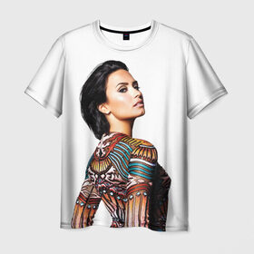 Мужская футболка 3D с принтом Demi Lovato в городе Новоалтайск, 100% полиэфир | прямой крой, круглый вырез горловины, длина до линии бедер | demi lovato | звезда | знаменитость | музыка | певица