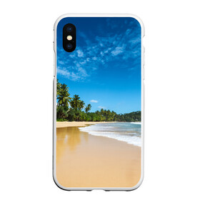 Чехол для iPhone XS Max матовый с принтом Шикарный пляж в городе Новоалтайск, Силикон | Область печати: задняя сторона чехла, без боковых панелей | вода | голубое небо | жара | загар | зной | каникулы | купание | море | океан | отдых | отпуск | пальмы | песок | приключение | путешествие | туризм