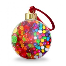 Ёлочный шар с принтом Вкусняшки в городе Новоалтайск, Пластик | Диаметр: 77 мм | вкуснотища | вкусняшки | глазурь | карамельки | конфетки | конфеты | мармеладки | сахар | сладости