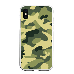 Чехол для iPhone XS Max матовый с принтом Зелёный камуфляж в городе Новоалтайск, Силикон | Область печати: задняя сторона чехла, без боковых панелей | camouflage | green camouflage | зеленый камуфляж | камуфляж