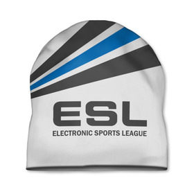 Шапка 3D с принтом ESL в городе Новоалтайск, 100% полиэстер | универсальный размер, печать по всей поверхности изделия | cs go | cyber | dota 2 | progamer | sport | киберспорт