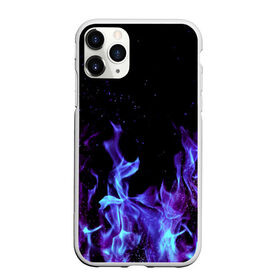 Чехол для iPhone 11 Pro Max матовый с принтом Синий огонь в городе Новоалтайск, Силикон |  | дым | разные | синий | цветные