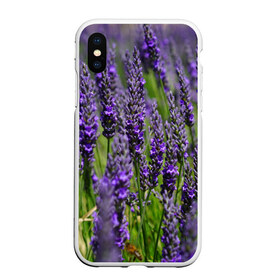 Чехол для iPhone XS Max матовый с принтом Лаванда в городе Новоалтайск, Силикон | Область печати: задняя сторона чехла, без боковых панелей | зеленый | зелень | лаванда | лето | поле | природа | синий | цветы