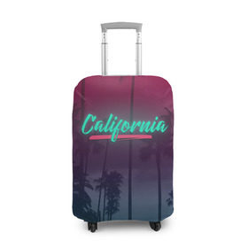 Чехол для чемодана 3D с принтом California в городе Новоалтайск, 86% полиэфир, 14% спандекс | двустороннее нанесение принта, прорези для ручек и колес | america | california | city | state | sun. summer | америка | город | калифорния | лето | солнце | штат