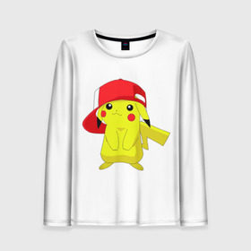 Женский лонгслив 3D с принтом Pika в городе Новоалтайск, 100% полиэстер | длинные рукава, круглый вырез горловины, полуприлегающий силуэт | bulbasaur | pikachu | pokemon | squirtle | бальбазар | пикачу | покемон | сквиртл