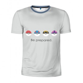 Мужская футболка 3D спортивная с принтом Pokeballs в городе Новоалтайск, 100% полиэстер с улучшенными характеристиками | приталенный силуэт, круглая горловина, широкие плечи, сужается к линии бедра | bulbasaur | pikachu | pokemon | squirtle | бальбазар | пикачу | покемон | сквиртл