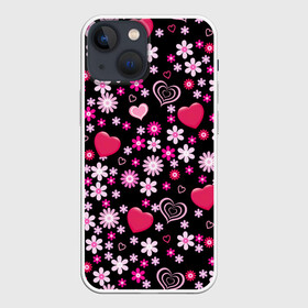 Чехол для iPhone 13 mini с принтом Волшебный орнамент в городе Новоалтайск,  |  | heart | любовь | орнамент | сердце | узор