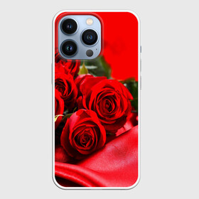 Чехол для iPhone 13 Pro с принтом Розы в городе Новоалтайск,  |  | Тематика изображения на принте: букет | красная | лепесток | разноцветная | роза | цветок