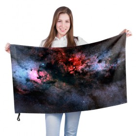 Флаг 3D с принтом Nebula Star в городе Новоалтайск, 100% полиэстер | плотность ткани — 95 г/м2, размер — 67 х 109 см. Принт наносится с одной стороны | вселенная | галактика | звезды | туманность