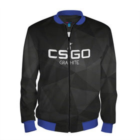 Мужской бомбер 3D с принтом cs:go - Graphite (Графит) в городе Новоалтайск, 100% полиэстер | застегивается на молнию, по бокам два кармана без застежек, по низу бомбера и на воротнике - эластичная резинка | cs | csgo | го | кс
