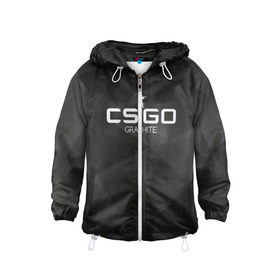 Детская ветровка 3D с принтом cs:go - Graphite (Графит) в городе Новоалтайск, 100% полиэстер | подол и капюшон оформлены резинкой с фиксаторами, по бокам два кармана без застежек, один потайной карман на груди | cs | csgo | го | кс