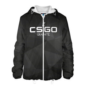 Мужская куртка 3D с принтом cs:go - Graphite (Графит) в городе Новоалтайск, ткань верха — 100% полиэстер, подклад — флис | прямой крой, подол и капюшон оформлены резинкой с фиксаторами, два кармана без застежек по бокам, один большой потайной карман на груди. Карман на груди застегивается на липучку | cs | csgo | го | кс