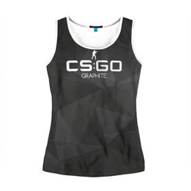 Женская майка 3D с принтом cs:go - Graphite (Графит) в городе Новоалтайск, 100% полиэстер | круглая горловина, прямой силуэт, длина до линии бедра | cs | csgo | го | кс