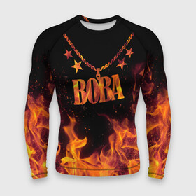 Мужской рашгард 3D с принтом Вова в городе Новоалтайск,  |  | black background | chain | fire | name | stars | vova | вова | звезды | имя | огонь | цепь | черный фон