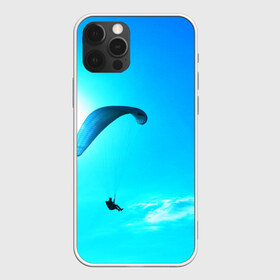 Чехол для iPhone 12 Pro Max с принтом Прыжок в городе Новоалтайск, Силикон |  | парашют | прыжок | синяя