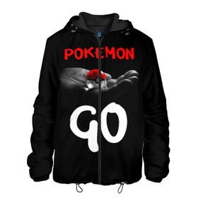 Мужская куртка 3D с принтом Pokemon GO 5 в городе Новоалтайск, ткань верха — 100% полиэстер, подклад — флис | прямой крой, подол и капюшон оформлены резинкой с фиксаторами, два кармана без застежек по бокам, один большой потайной карман на груди. Карман на груди застегивается на липучку | Тематика изображения на принте: pikachu | poke ball | pokemon | pokemon go | пикачу | покемон