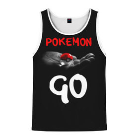 Мужская майка 3D с принтом Pokemon GO 5 в городе Новоалтайск, 100% полиэстер | круглая горловина, приталенный силуэт, длина до линии бедра. Пройма и горловина окантованы тонкой бейкой | pikachu | poke ball | pokemon | pokemon go | пикачу | покемон