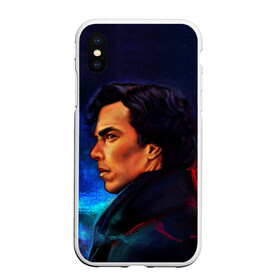Чехол для iPhone XS Max матовый с принтом Шерлок в городе Новоалтайск, Силикон | Область печати: задняя сторона чехла, без боковых панелей | benedict | cumberbatch | holmes | sherlock | бенедикт | камбербэтч | мориарти | холмс | шерлок